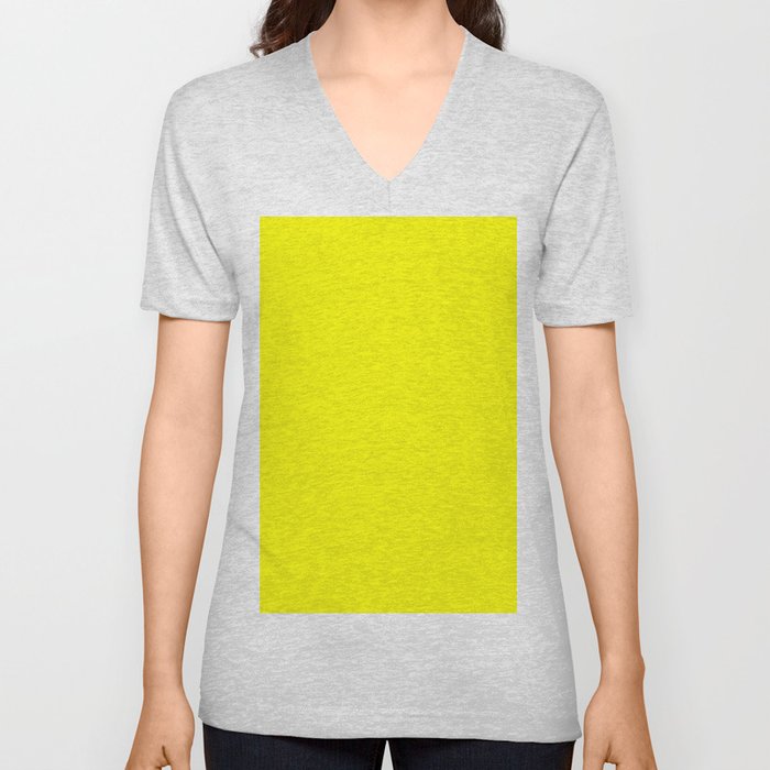 Lemon Juice Yellow V Neck T Shirt