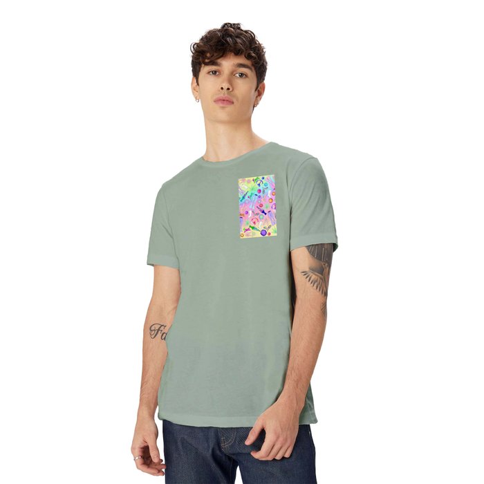 Groovy Psychedelic Flower Power Graphic T Shirt' Unisex Ringer T-Shirt