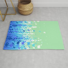 Nature in Blue Area & Throw Rug