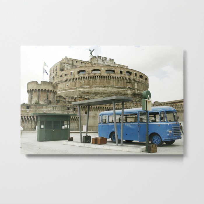 Castel Sant Angelo between past and present in color Metal Print