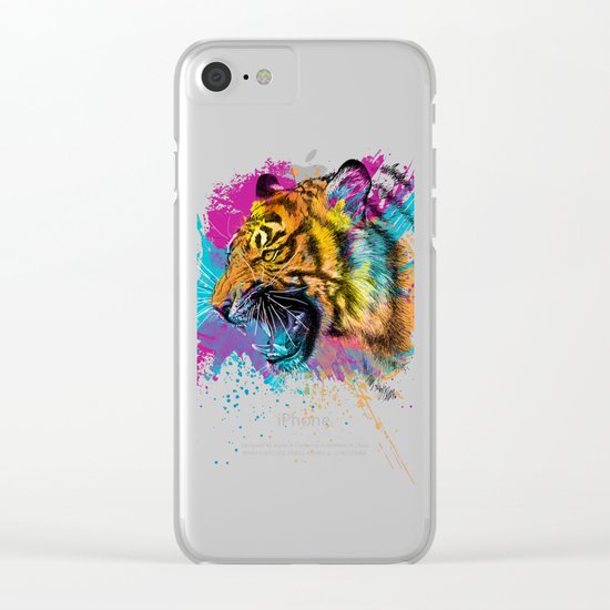 Angry Tiger Clear iPhone Case