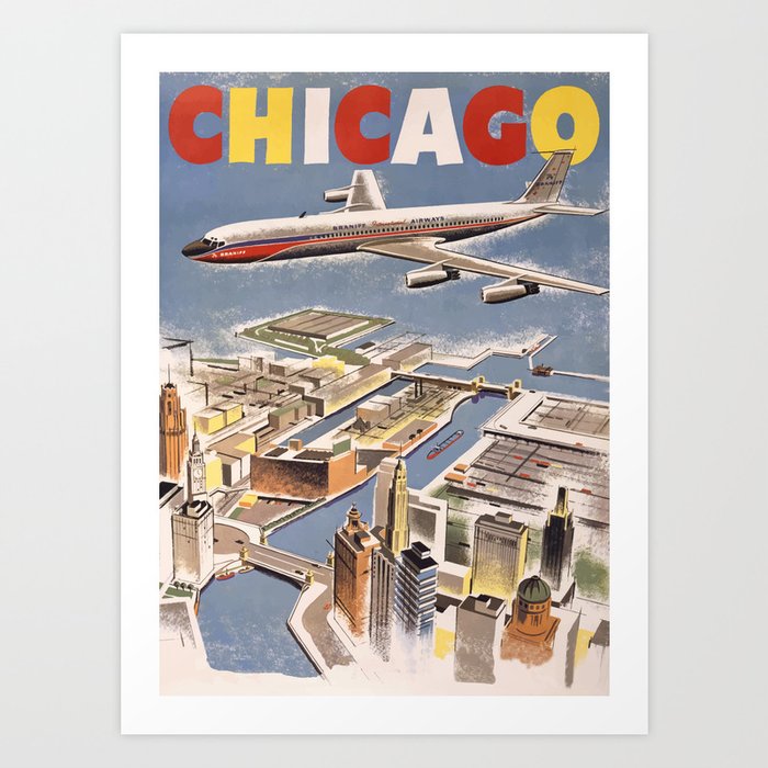 Vintage Chicago Poster Art Print