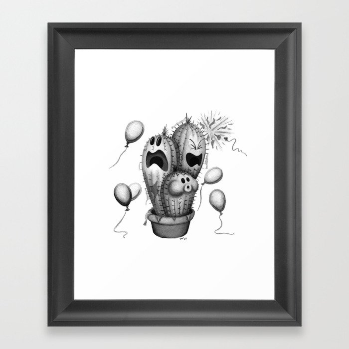 Cactus Party Framed Art Print