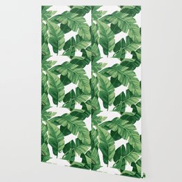Tropical banana leaves IV Wallpaper