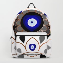 Copper Evil Eye Mandala Backpack | Protection, Evileye, Graphicdesign, Turkish, Copper, Yoga, Hamsa, Supersition, Digital, Greek 
