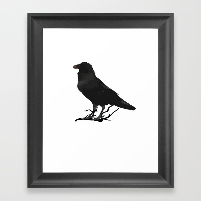 Black Gothic Crow Raven - EAP Nevermore Gift Framed Art Print