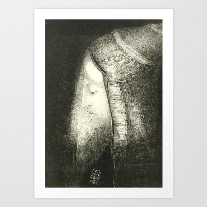 Odilon Redon "Profile of Light (Profil de lumière)" Art Print