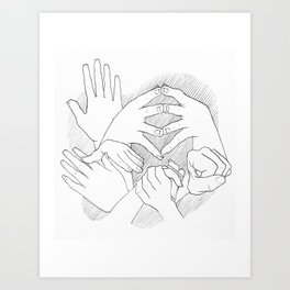 Hand Gestures Art Print