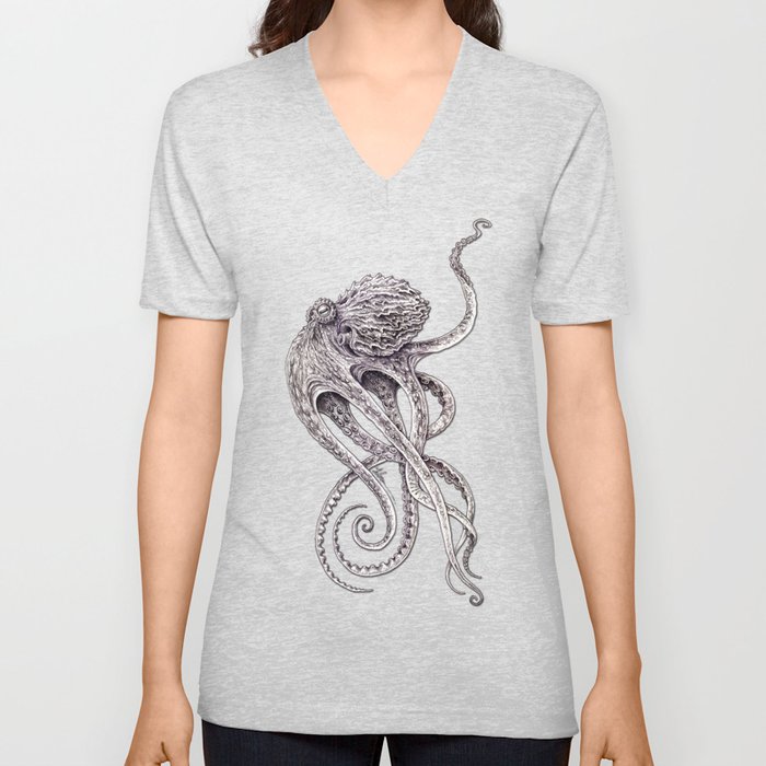 Cephalopod V Neck T Shirt