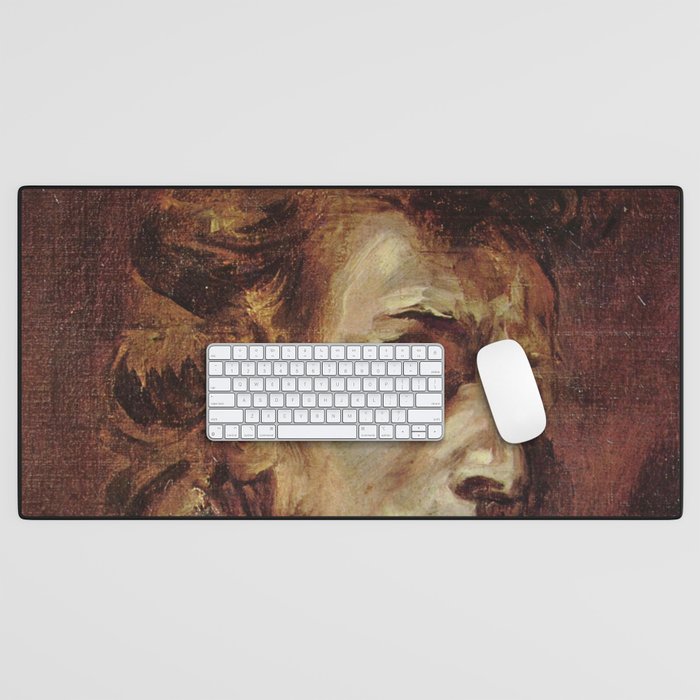 Eugene Delacroix- Portrait of Chopin Desk Mat