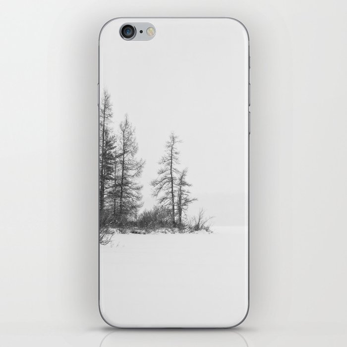 trees on white iPhone Skin