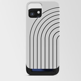 Minimal Arch IV Black and White Modern Geometric Lines iPhone Card Case