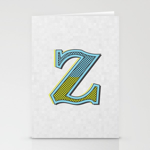 Illustrated Initials - Set 4 - Z Stationery Cards