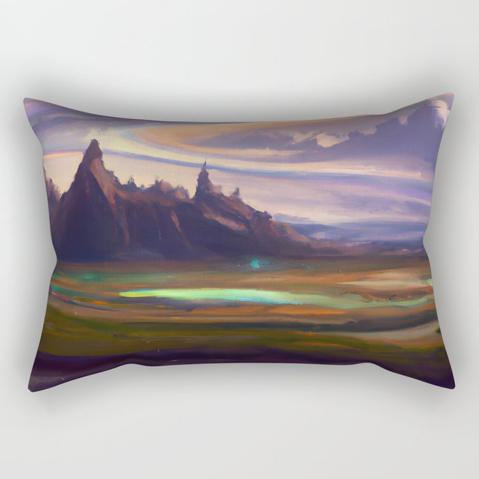 Gorgeous alien landscape Rectangular Pillow