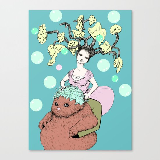 Purr Hairdresser Canvas Print