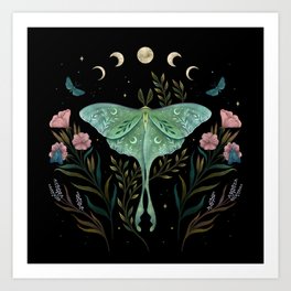 Luna and Forester Art Print