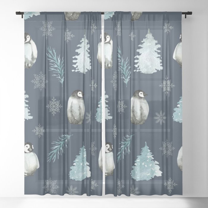 Winter Wonderland 4 Sheer Curtain
