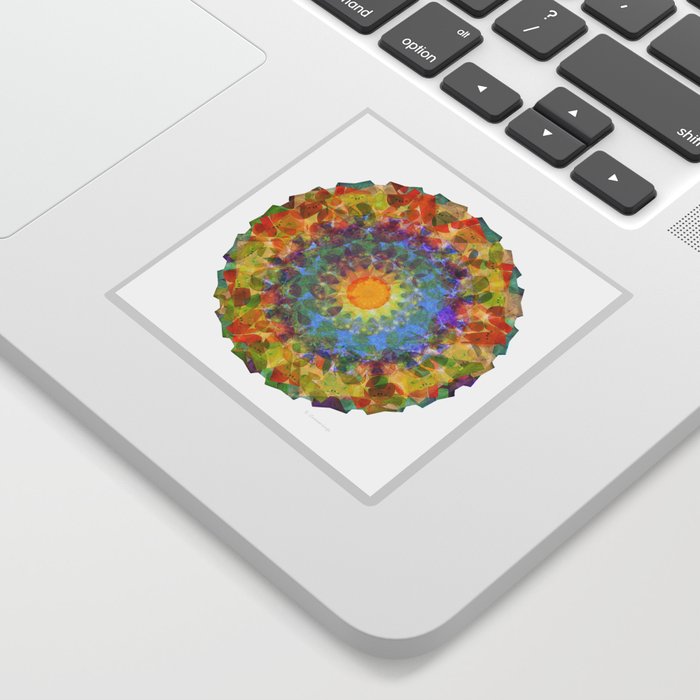 Bright Colorful Art - Sunshine Mandala Sticker