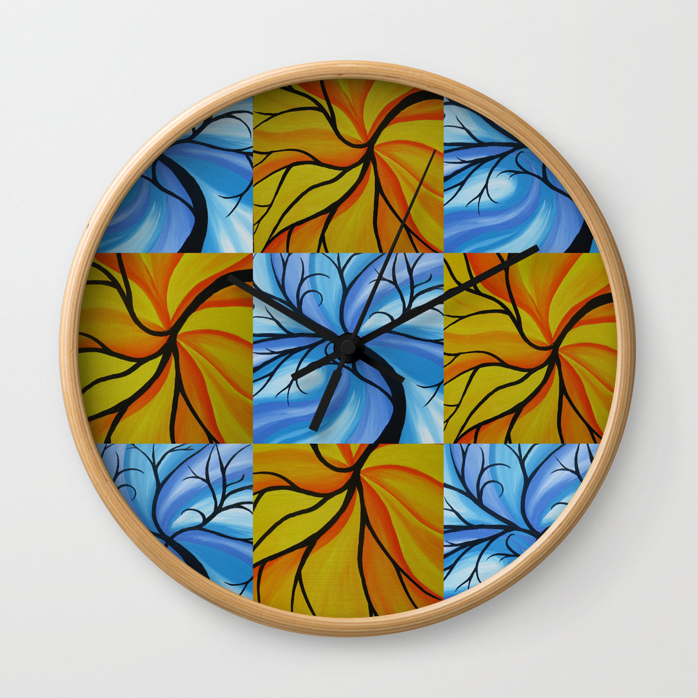 Yellow And Blue Sun Tree Flower Design Swirl Painting Tree Of Life