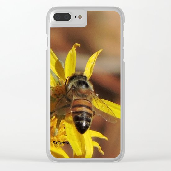 Desert Sunflower Pollen Picker Clear iPhone Case