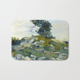 The Rocks by Vincent van Gogh Bath Mat | The, Landscape, Popular, Fine, Art, Fineart, Rocks, Painting, Vintage, Oil 