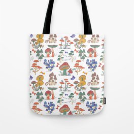 Field of Mushrooms Sungold Tote Bag