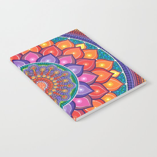 Lotus Rainbow Mandala Notebook