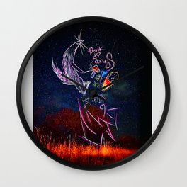 Starry Night - dope cover art Wall Clock