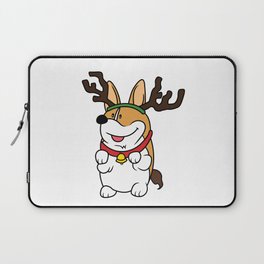 Corgi Reindeer Laptop Sleeve