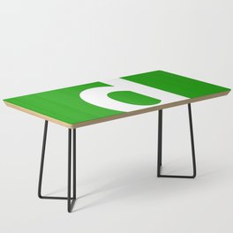 letter D (White & Green) Coffee Table