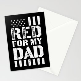 RED For My Dad Stationery Card
