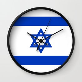 Israeli Flag of Israel Wall Clock