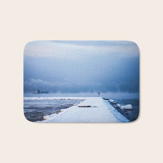 Snow winter 4 Bath Mat