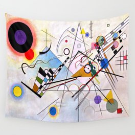 Wassily Kandinsky (1866-1944) - COMPOSITION VIII (Komposition VIII - Composition 8) - 1923 - Expressionism, Abstract, Bauhaus - Geometric Abstraction - Oil on canvas - Digitally Enhanced Version - Wall Tapestry