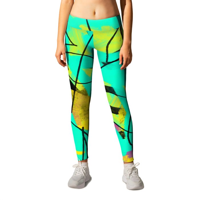 Abstract expressionist Art. Abstract Painting 3. Leggings