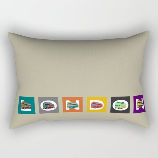 London Double Decker Rectangular Pillow
