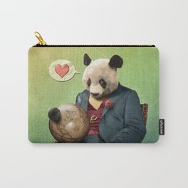 Wise Panda: Love Makes the World Go Around! Carry-All Pouch