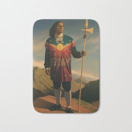 Túpac Amaru II Bath Mat | Painting, Portrait, Andes, Rebel, Revolution, Leader, Peru, People, Cusco 