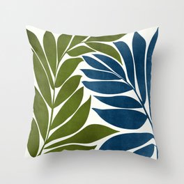 Deep Woods Botanical Painting Throw Pillow