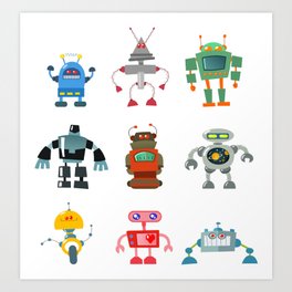 robot set Art Print
