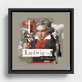 Beethoven Framed Canvas