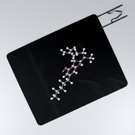 CBD Molecule Picnic Blanket