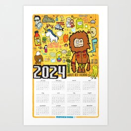 2024 Monkey Chow Calendar Art Print