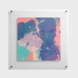 Pastel Abstract Summer Pattern Floating Acrylic Print