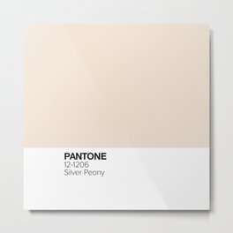 Pantone: Silver Peony Metal Print | Millenial, Pastel, Pantone, Blush, Typography, Minimal, Silver, Peony, Text, Simple 