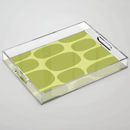 Modernist Spots 258 Chartreuse and Olive Green Acrylic Tray