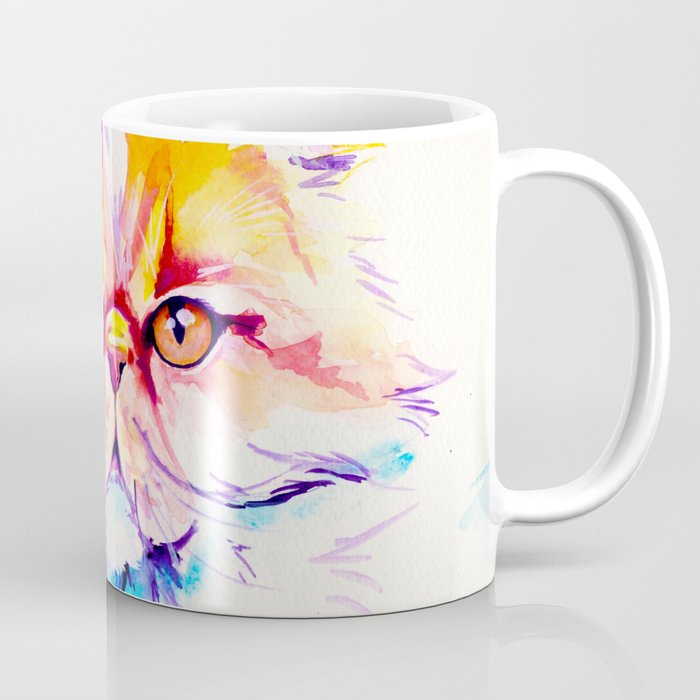 Persian Cat Watercolor Painting Coffee Mug