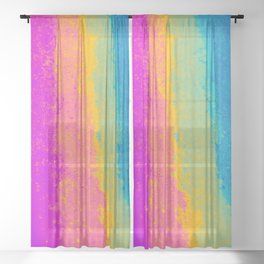 Colorful Path Sheer Curtain