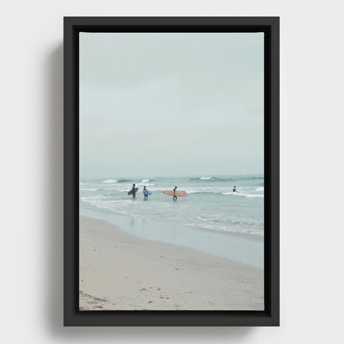 Lets Surf Framed Canvas