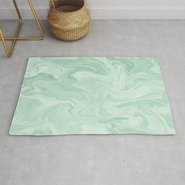 Green blue marble texture. Area & Throw Rug